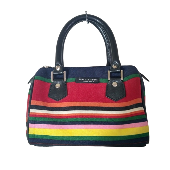 kate spade Bags Kate Spade Vintage Retro Striped Mini Duffle Style